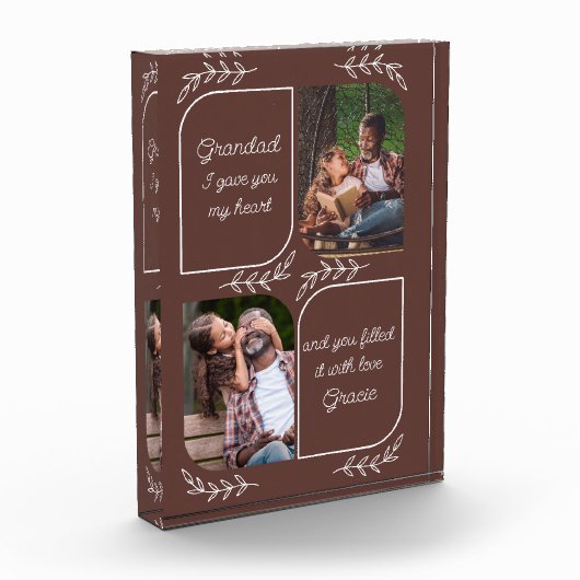 Bloc Photo Grand 2 Verticale Photo Mots Aimants Personnalisés (Gauche)