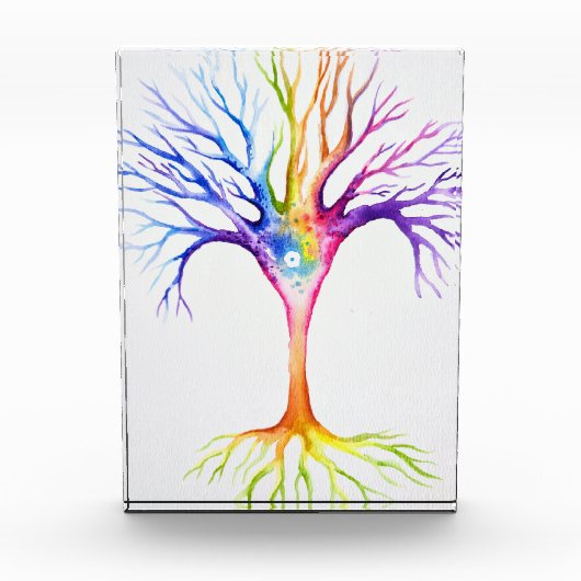Bloc Photo Grand arbre neuronal coloré (Devant)