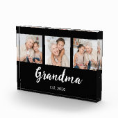 Bloc Photo Grand Established Modern Script Black 3 Photo (Droite)