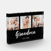 Bloc Photo Grand Established Modern Script Black 3 Photo (Gauche)