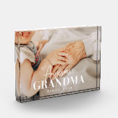 Bloc Photo Grand-mère géniale depuis 20XX Simple Élégant (Gauche)