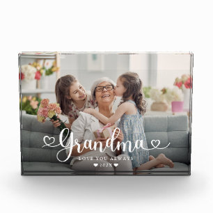 Bloc Photo Grand-mère Script Coeur moderne