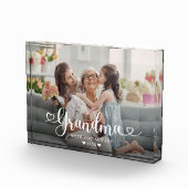 Bloc Photo Grand-mère Script Coeur moderne (Droite)