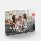 Bloc Photo Grand-mère Script Coeur moderne (Gauche)