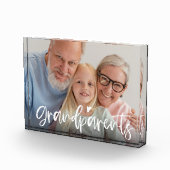 Bloc Photo Grand-parents Aimer Script Cadeau personnalisé (Droite)