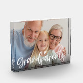 Bloc Photo Grand-parents Aimer Script Cadeau personnalisé (Gauche)