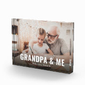 Bloc Photo Grand-Parents Citer Grand-Père Photo Simple (Droite)