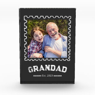 Bloc Photo Grand-père établi personnalisé Photo Typographie m