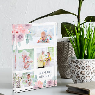 Bloc Photo Grande aquarelle grand-mère couleur florale 4 ima