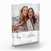 Bloc Photo Grandes Soeurs Script Soeurs Cadeau Garde-Photo (Gauche)