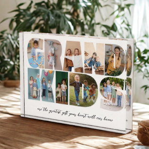 Bloc Photo Grandkids 9 Photo Collage, Cadeau pour grands-pare