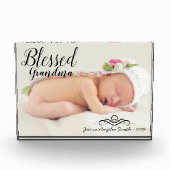 Bloc Photo Grandma Bienheureuse Élégant Script Une Option Pho (Devant)