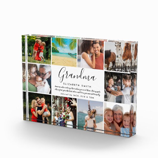 Bloc Photo Grandma Citation Script moderne 10 Photo Collage (Droite)