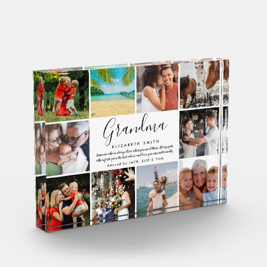 Bloc Photo Grandma Citation Script moderne 10 Photo Collage (Gauche)