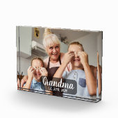 Bloc Photo Grandma Established White Script Photo (Droite)