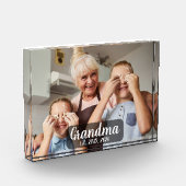 Bloc Photo Grandma Established White Script Photo (Gauche)