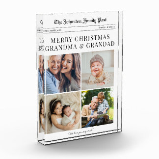 Bloc Photo Grandparents Newspaper Christmas