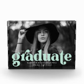 Bloc Photo Gras Mint Green Typography Graduation (Devant)