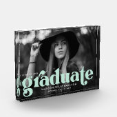 Bloc Photo Gras Mint Green Typography Graduation (Gauche)