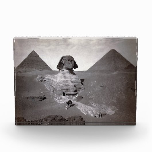 Bloc Photo Great Sphinx & Gizeh Pyramides Necropolis Egypte (Devant)