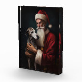 Bloc Photo Greyhound avec Noël Festif du Père Noël (Droite)