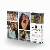Bloc Photo Grille de soeurs modernes Keepsaké cadeau (Droite)