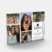 Bloc Photo Grille de soeurs modernes Keepsaké cadeau (Gauche)