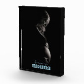 Bloc Photo Grossesse Cadeau photo moderne Devenir maman bleu (Droite)