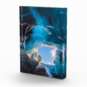 Bloc Photo Grotte de cristal, champ de glace de Vatnajokull,