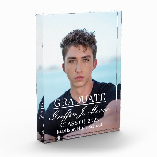 Bloc Photo Guy Grad Moderne Diplômé sur mesure (Gauche)