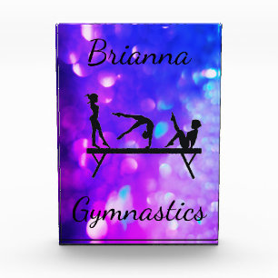 BLOC PHOTO GYMNASTIQUE PERSONNALISÉ PURPLE BLUE GRADIENT