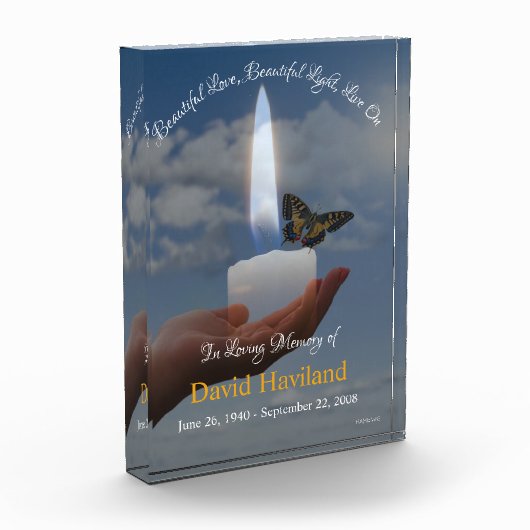 Bloc Photo HAMbWG bougie à main avec papillon (Gauche)