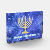 Bloc Photo Hanoukka Snowstorm Menorah (Gauche)