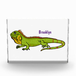 Bloc Photo Happy green iguana cartoon