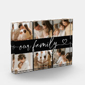 Bloc Photo Heart Script Typography Elegant Our Family (Gauche)