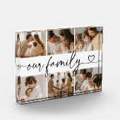 Bloc Photo Heart Script Typography Elegant Our Family (Gauche)