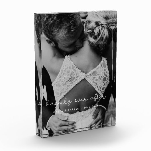 Bloc Photo Heureux à jamais mariage mignon et fantaisiste (Gauche)