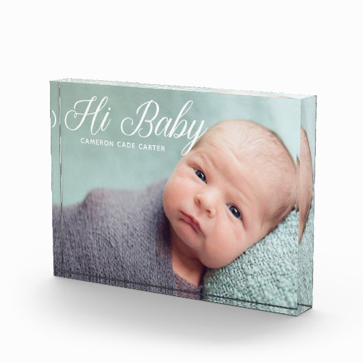 Bloc Photo Hi Baby Chic Faire-part de naissance Keepsaké (Droite)
