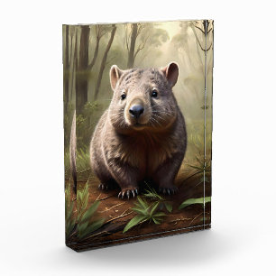 Bloc Photo "Hidden in the Bush : An Aussie Wombat in the Wild