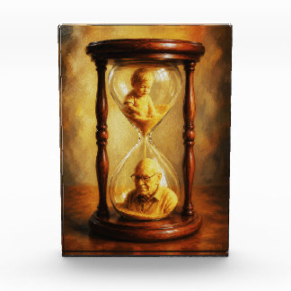 Bloc Photo Hourglass of Life Time Passage Symbolic Painting