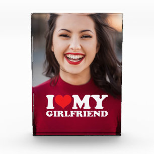 Bloc Photo I Love My Girlfriend Photo Keepsaké personnalisé