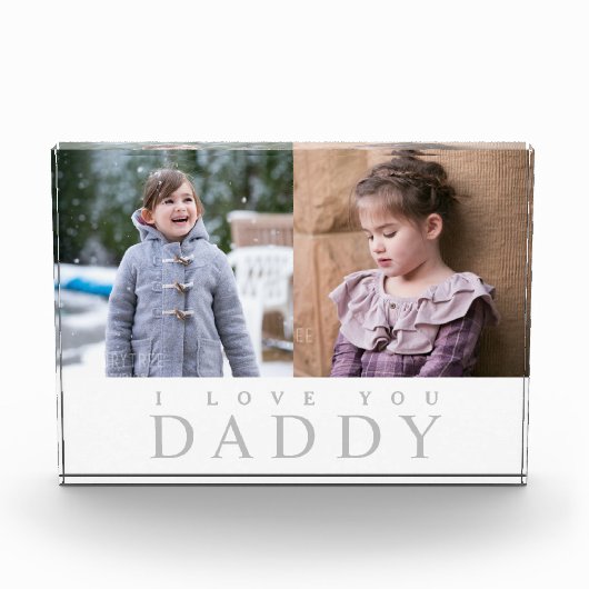 Bloc Photo I Love You Daddy Elegant 2 Photo Collage Block (Devant)