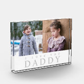 Bloc Photo I Love You Daddy Elegant 2 Photo Collage Block (Gauche)