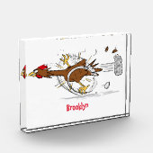 Bloc Photo Illustration amusante de poulet cool (Gauche)