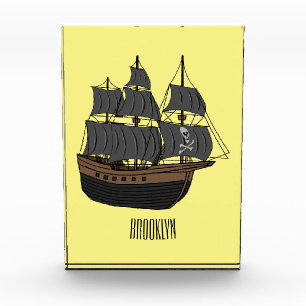 Bloc Photo Illustration de bateau pirate