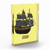 Bloc Photo Illustration de bateau pirate (Gauche)