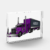 Bloc Photo Illustration de camion semi-remorque (Gauche)