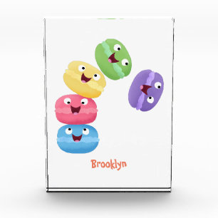 Bloc Photo Illustration de caricature de macarons marrant mig