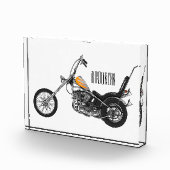 Bloc Photo Illustration de Chopper Motorcycle 1950 (Droite)