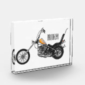 Bloc Photo Illustration de Chopper Motorcycle 1950 (Gauche)